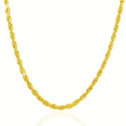 Bids.com 5.0mm 10k Yellow Gold Solid Diamond Cut Rope Chain Necklaces