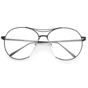 zeroUV Oversize Retro Modern Clear Lens Aviator Glasses C132 Glasses