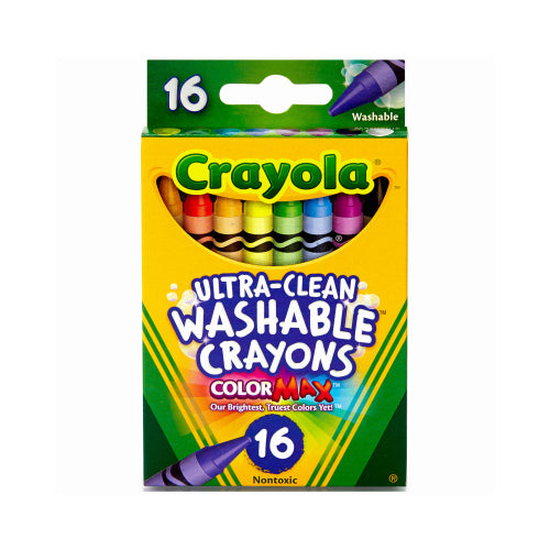 Crayola Crayola Ultra-Clean Washable Crayons Regular 8 Colors 16/Box 526916 Crayons Gold