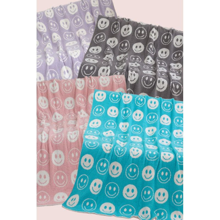 Blanket ALL SMILES Pattern Reversible Blanket