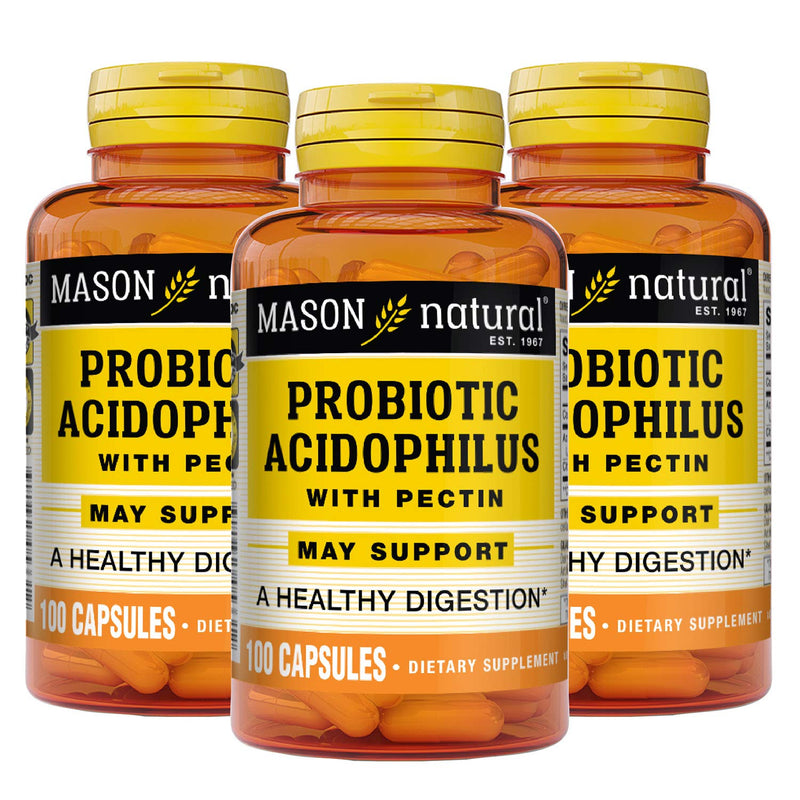 Mason Natural Mason Natural Probiotic Acidophilus With Pectin, 100 Capsules Vitamins & Supplements