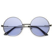zeroUV Retro Hippie Mid Sized Round Color Lens Sunglasses 9814 Sunglasses