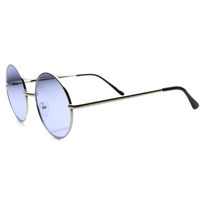 zeroUV Retro Hippie Mid Sized Round Color Lens Sunglasses 9814 Sunglasses