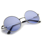 zeroUV Retro Hippie Mid Sized Round Color Lens Sunglasses 9814 Sunglasses