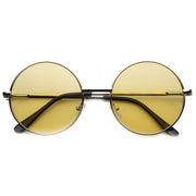 zeroUV Retro Hippie Mid Sized Round Color Lens Sunglasses 9814 Sunglasses