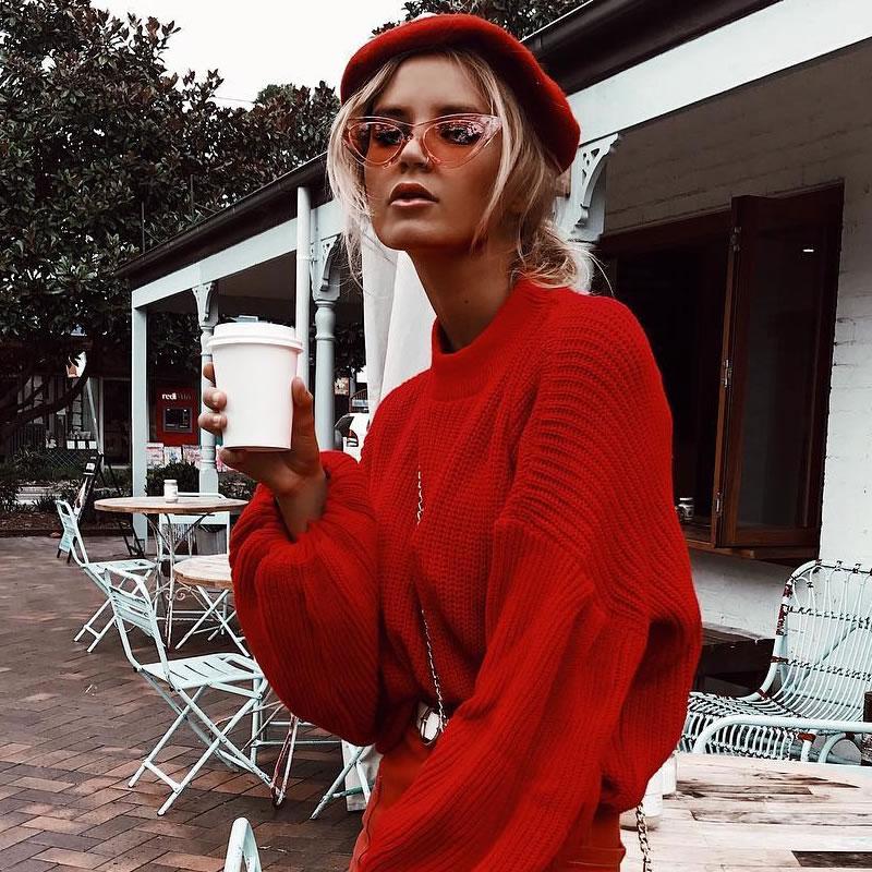 zeroUV Women's Retro 1990's Narrow Flat Color Tone Lens Cat Eye Sunglasses C524 Sunglasses