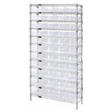 Quantum Storage Systems Quantum Storage Systems WR12 107CL Clear View Complete Bin Center 44 QSB107CL BINS Storage & Organization