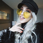 zeroUV Retro Modern Rimless Flat Color Lens Aviator Sunglasses A826 Sunglasses