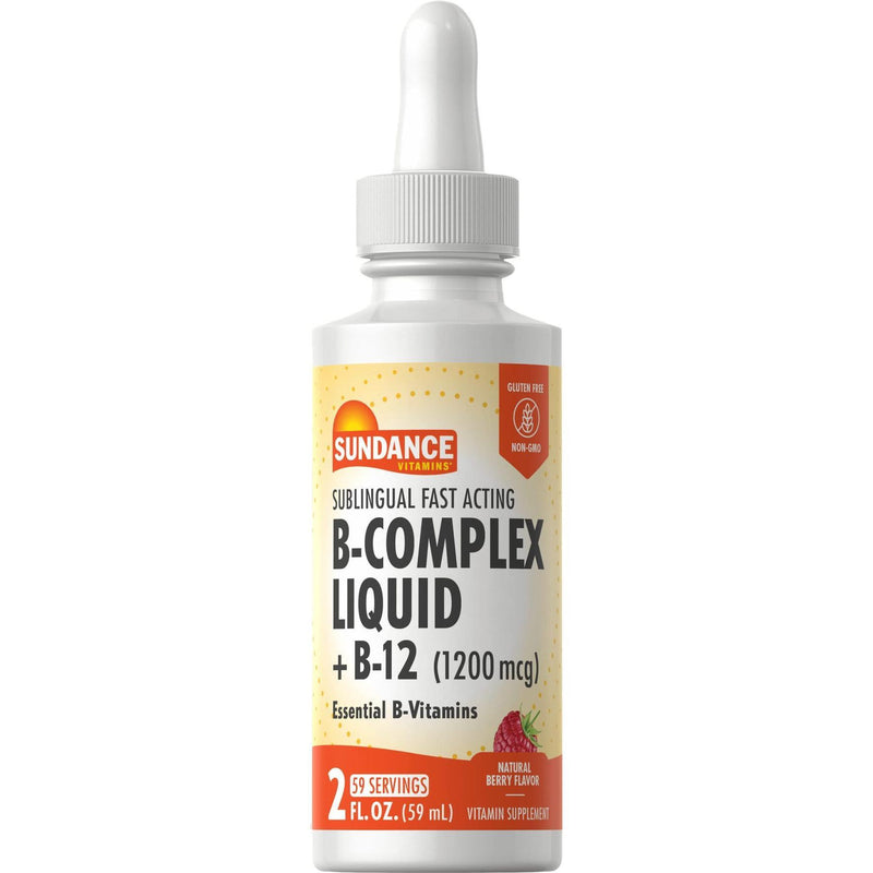 Sundance Sundance Vitamins B + B12 Complex Liquid Natural Berry Flavor, 1200 Mcg, 2 Oz Vitamins & Supplements White Smoke