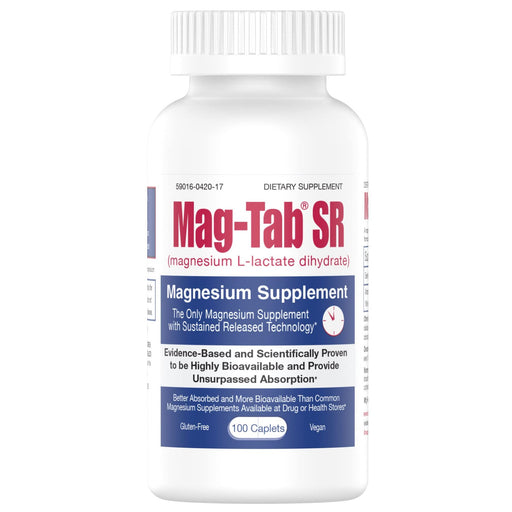 Mag-Tab Mag-Tab® SR Sustained Release Magnesium – 100 Caplets Vitamins & Supplements White Smoke