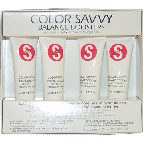 TIGI Toni & Guy Tigi S Factor Color Savvy Balance Boosters 4 Dosages / 4 x 25ml Hair Styling Products