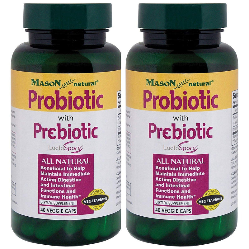 Mason Natural Mason Natural Probiotic With Prebiotic 1 Billion, 40 Veggie Caps Vitamins & Supplements