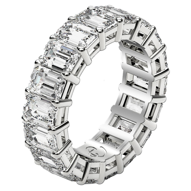 Bids.com Emerald Cut Lab Grown Diamond Eternity Ring in 14k White Gold (8 cttw FG/VS2) Rings