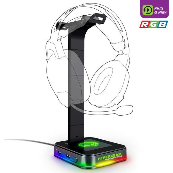 HyperGear RGB Command Station Headset Stand