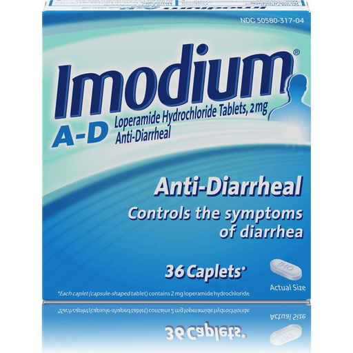 Imodium Imodium A-D Diarrhea Relief Caplets, 36 Count, 2 Mg Personal Care Light Gray