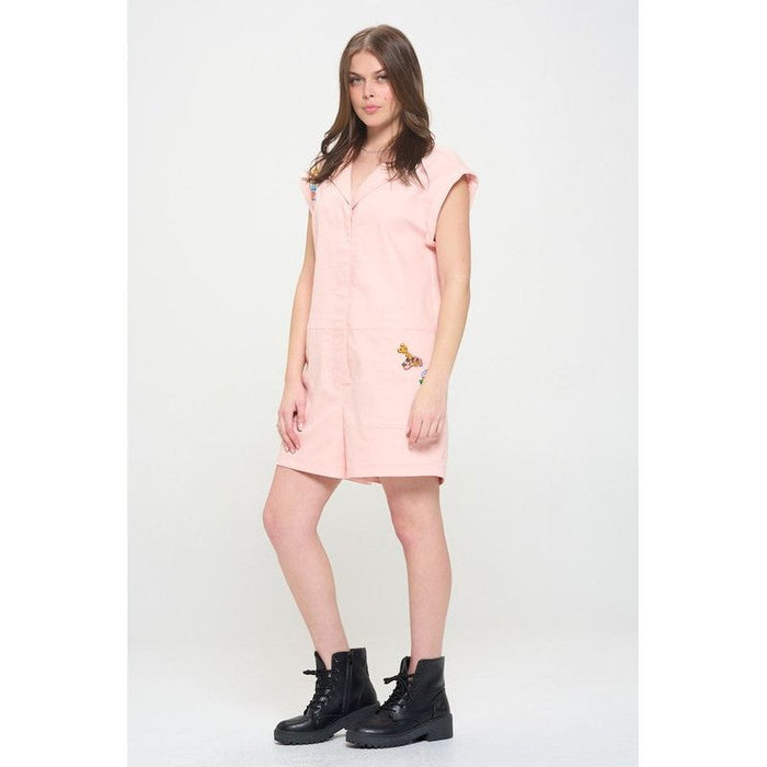 Cotton Twill Utility Romper