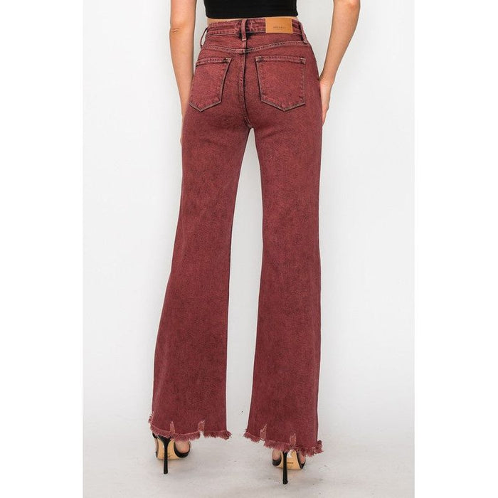 Plus Size - High Rise Flared Leg Jeans