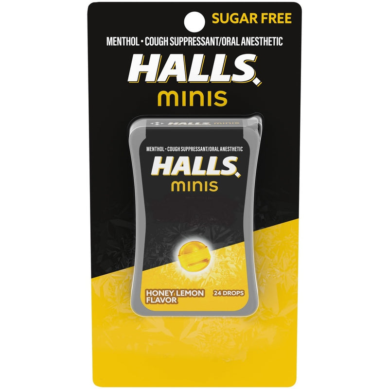 Halls Halls Minis Cherry Flavor Sugar Free Cough Drops, 24 Drops Health & Beauty