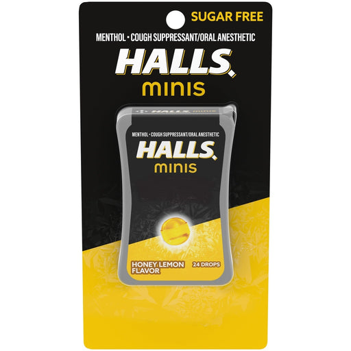 Halls Halls Minis Cherry Flavor Sugar Free Cough Drops, 24 Drops Health & Beauty