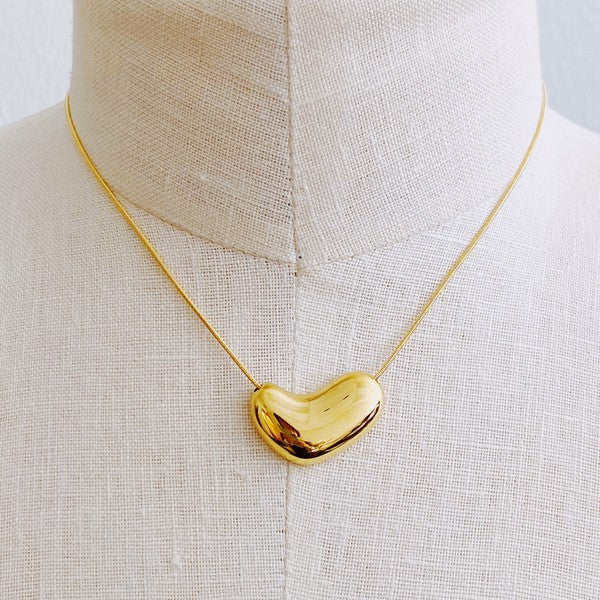 Bold Molten Heart Necklace