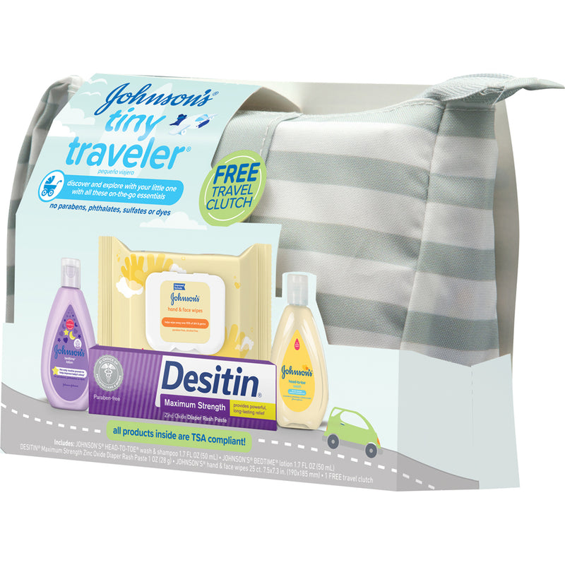 Johnson's Baby Johnson's Baby Tiny Traveler Gift Set, Bath & Skin Essentials Baby & Toddler Furniture Sets White Smoke