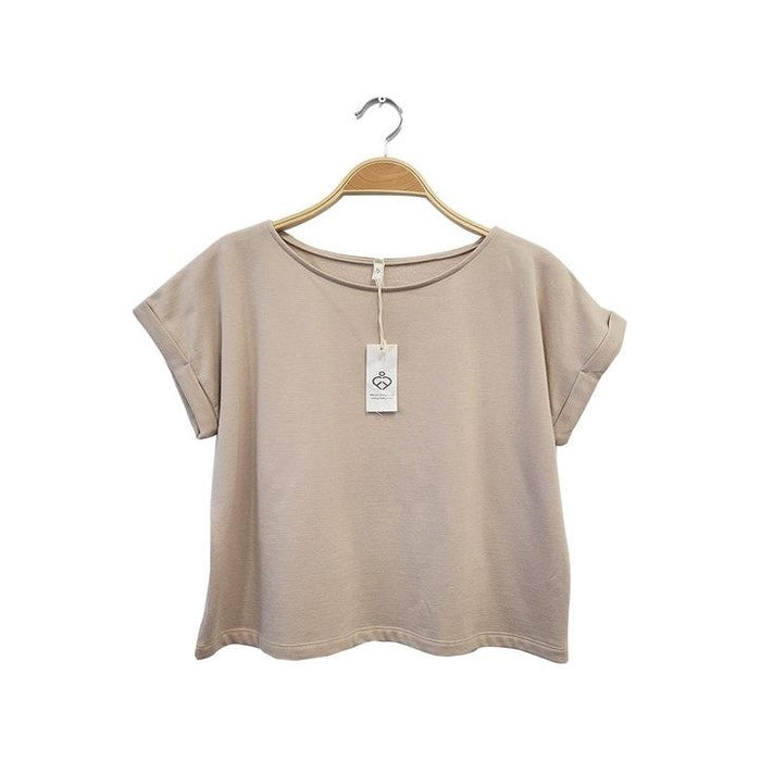 Brushed Organic Hemp Loose Fit Crop Top