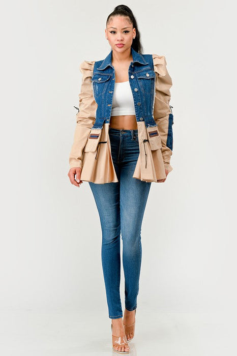 Peplum Panache Denim Jacket