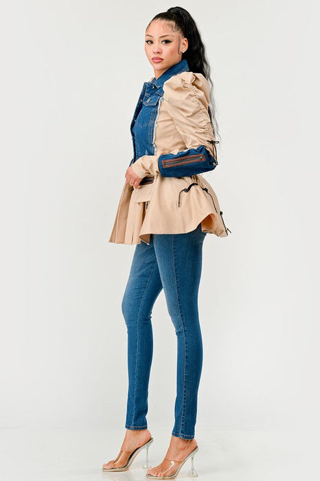 Peplum Panache Denim Jacket