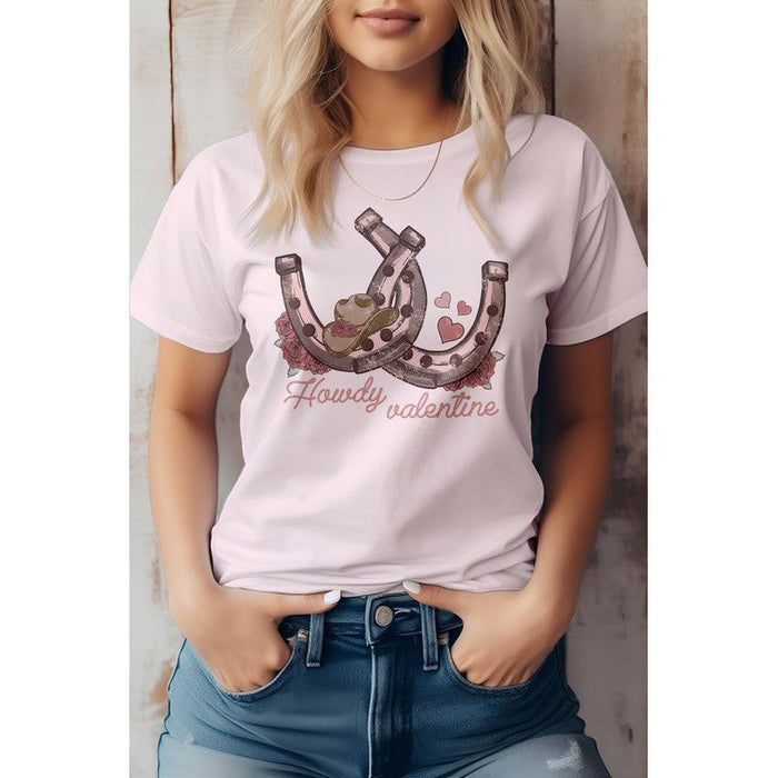 Howdy Valentine, Horseshoes Western Graphic Tee