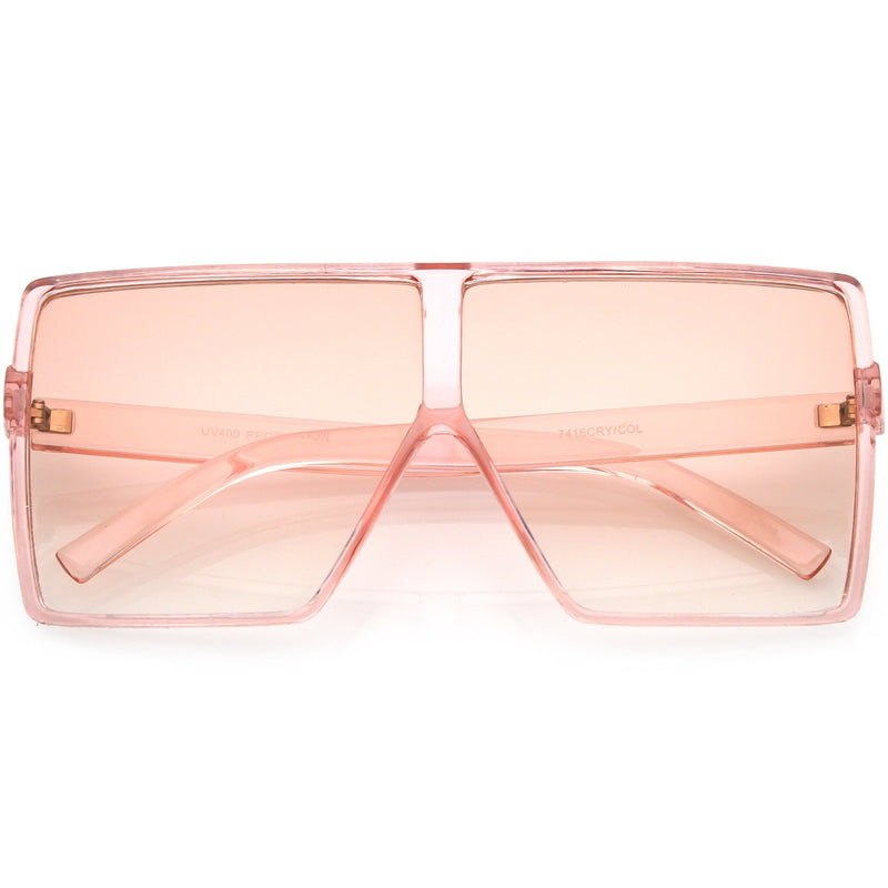 zeroUV Women's Oversize Festival Color Tone Square Sunglasses C581 Sunglasses