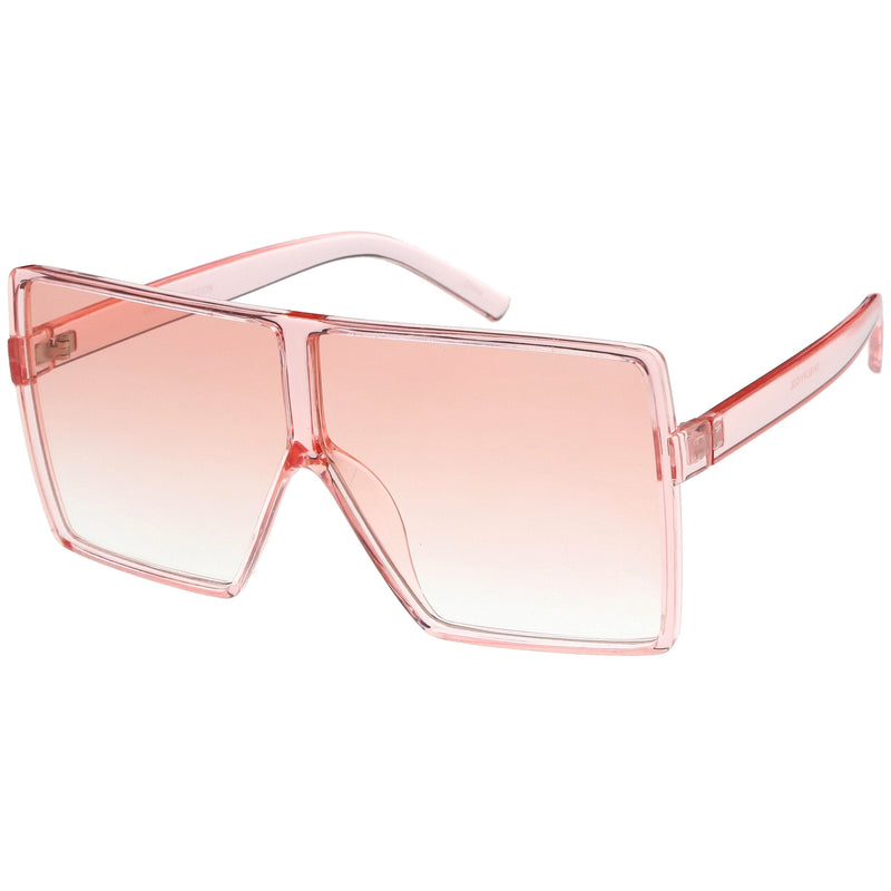 zeroUV Women's Oversize Festival Color Tone Square Sunglasses C581 Sunglasses