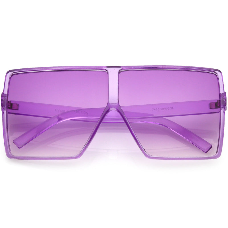 zeroUV Women's Oversize Festival Color Tone Square Sunglasses C581 Sunglasses