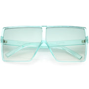 zeroUV Women's Oversize Festival Color Tone Square Sunglasses C581 Sunglasses