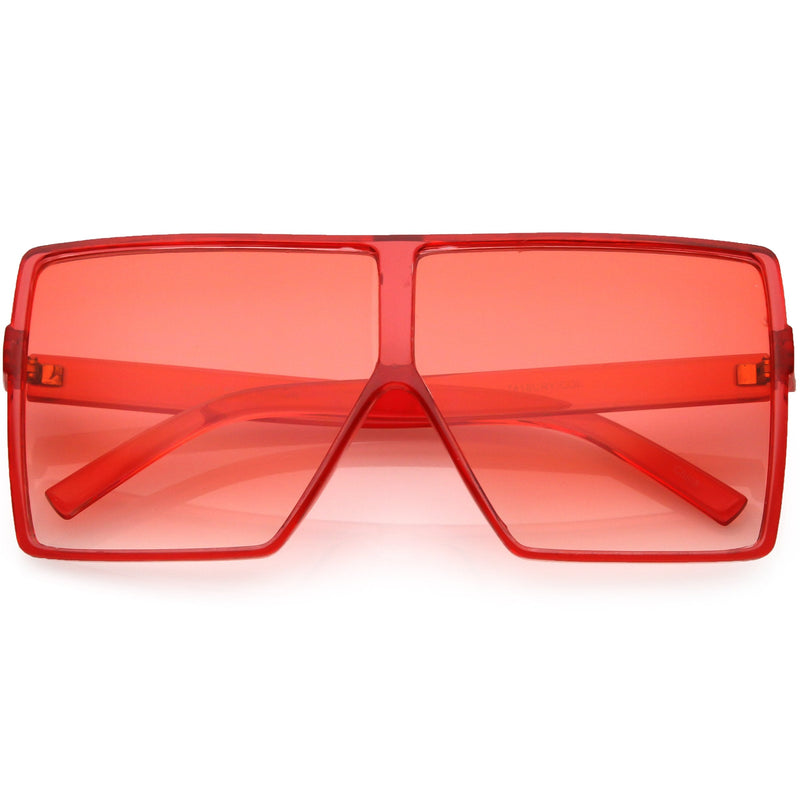 zeroUV Women's Oversize Festival Color Tone Square Sunglasses C581 Sunglasses