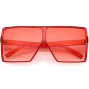 zeroUV Women's Oversize Festival Color Tone Square Sunglasses C581 Sunglasses
