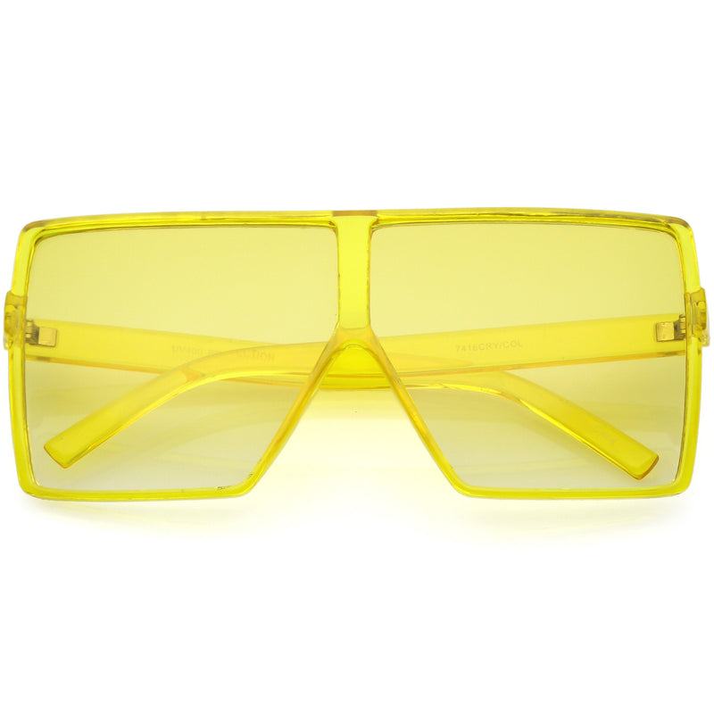 zeroUV Women's Oversize Festival Color Tone Square Sunglasses C581 Sunglasses