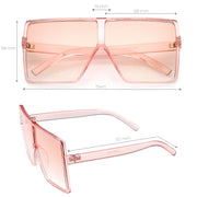 zeroUV Women's Oversize Festival Color Tone Square Sunglasses C581 Sunglasses
