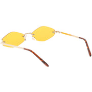zeroUV 1990's Small Rimless Color Tone Geometric Hexagon Sunglasses C591 Sunglasses