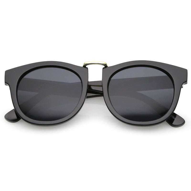 zeroUV Retro Dapper Euro Horned Rim Sunglasses A741 Sunglasses
