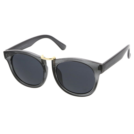 zeroUV Retro Dapper Euro Horned Rim Sunglasses A741 Sunglasses