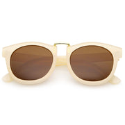 zeroUV Retro Dapper Euro Horned Rim Sunglasses A741 Sunglasses