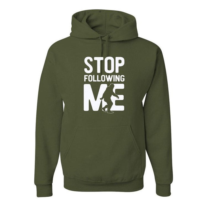 Stop Following Me Bigfoot Graphic Hoodie