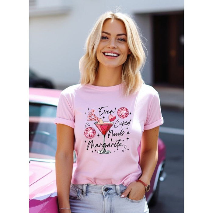 Even Cupid Needs a Margarita Graphic Tee