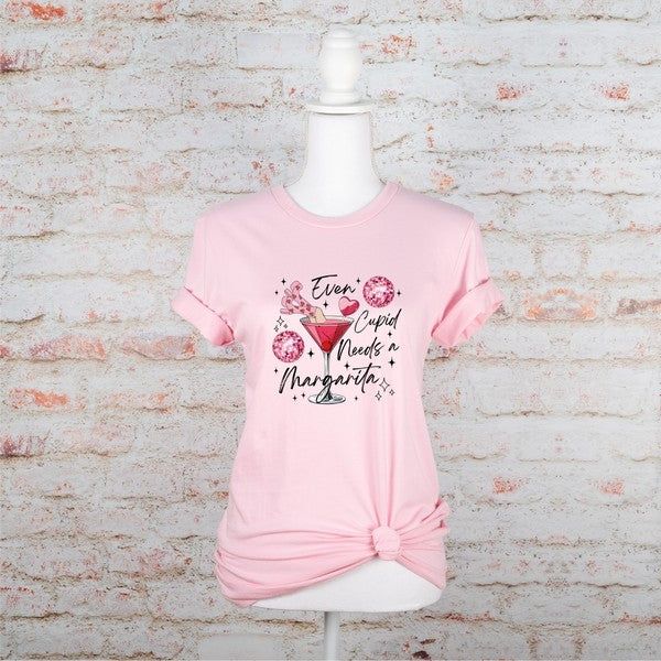 Even Cupid Needs a Margarita Graphic Tee