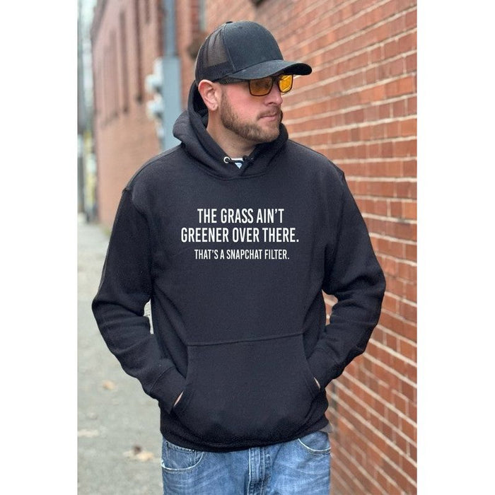 The Grass Ain't Greener Over There Graphic Hoodie