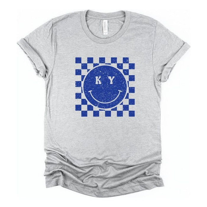 KY Smile Checkered Graphic State Tee