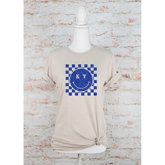 KY Smile Checkered Graphic State Tee