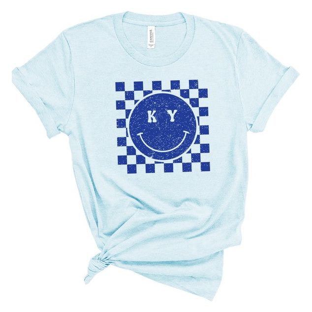 KY Smile Checkered Graphic State Tee