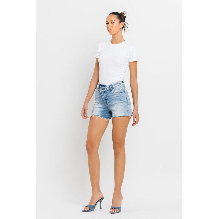 High Rise Criss Cross Shorts