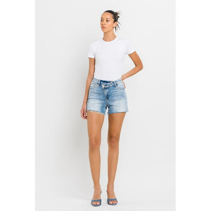 High Rise Criss Cross Shorts